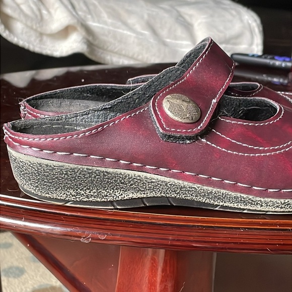 Flexus by Spring Step Casual Slip On Mule Clog Shoe Womens Size 39 Burgundy US 8 - Picture 7 of 9